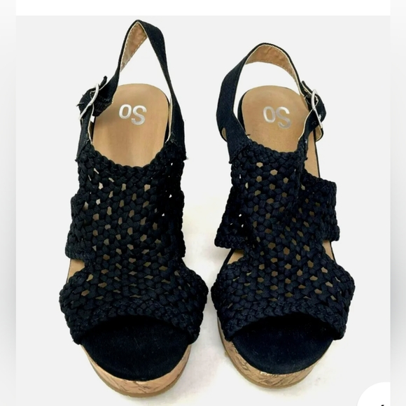So Woman's Black Taffy Wedge Sandals   Size 7.5    NWT - Picture 6 of 14